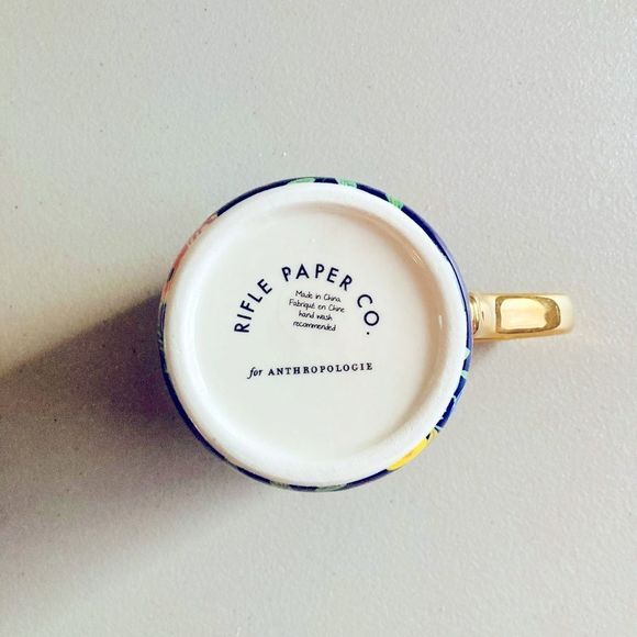 Rifle Paper Co. for Anthropologie Garden Party Monogram Mug Letter X - Picture 8 of 10